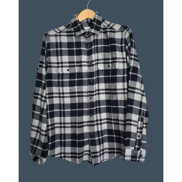 GOODIELLOW- MEN CHECKED 100% COTTON FLANNEL SHIRT SIZE MEDIUM - Picture 1 of 6